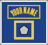 Golden State Name & Finals Patch - Blue Icon - Double Mat 2
