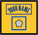 Golden State Name & Champions Patch - Yellow Statement (2019-2022) - Double Mat 2