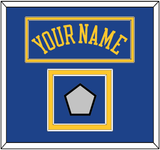 Golden State Name & Champions Patch - Road Blue (2010-2019) - Double Mat 2