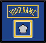 Golden State Name & Champions Patch - Road Blue (2010-2019) - Double Mat 2