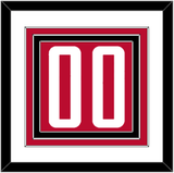 Houston Number - Red Icon - Triple Mat 1