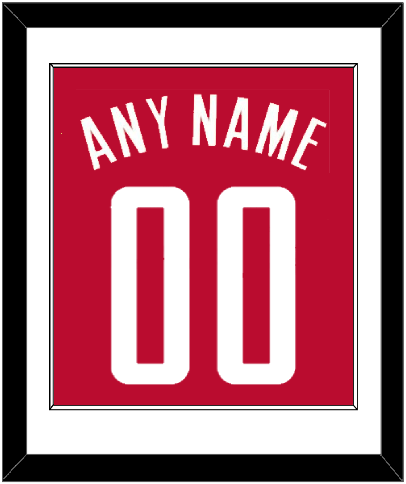 Houston Name & Number - Red Icon - Essential Tier 1