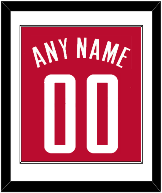 Houston Name & Number - Red Icon - Essential Tier 1