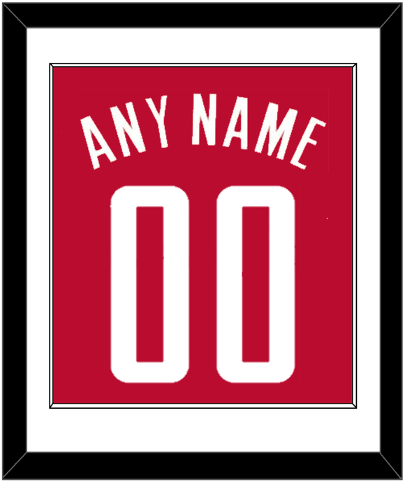 Houston Name & Number - Red Icon - Single Mat 1