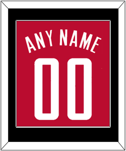 Houston Name & Number - Red Icon - Single Mat 2