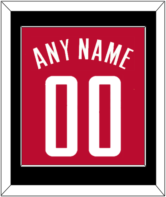 Houston Name & Number - Red Icon - Single Mat 2