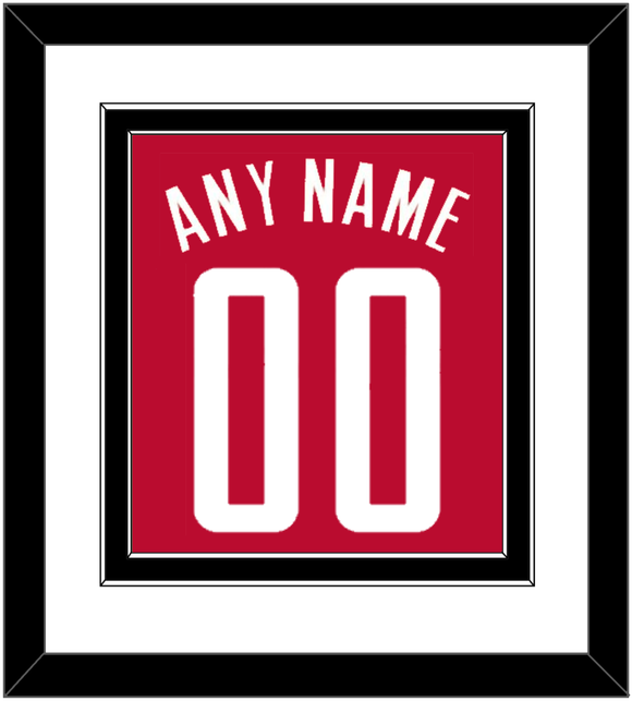 Houston Name & Number - Red Icon - Double Mat 1