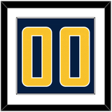 Indiana Number - Navy Blue Icon - Single Mat 1