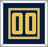 Indiana Number - Navy Blue Icon - Double Mat 2