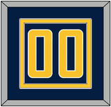 Indiana Number - Navy Blue Icon - Double Mat 2