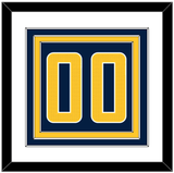 Indiana Number - Navy Blue Icon - Triple Mat 1