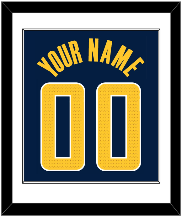Indiana Name & Number - Navy Icon - Single Mat 1