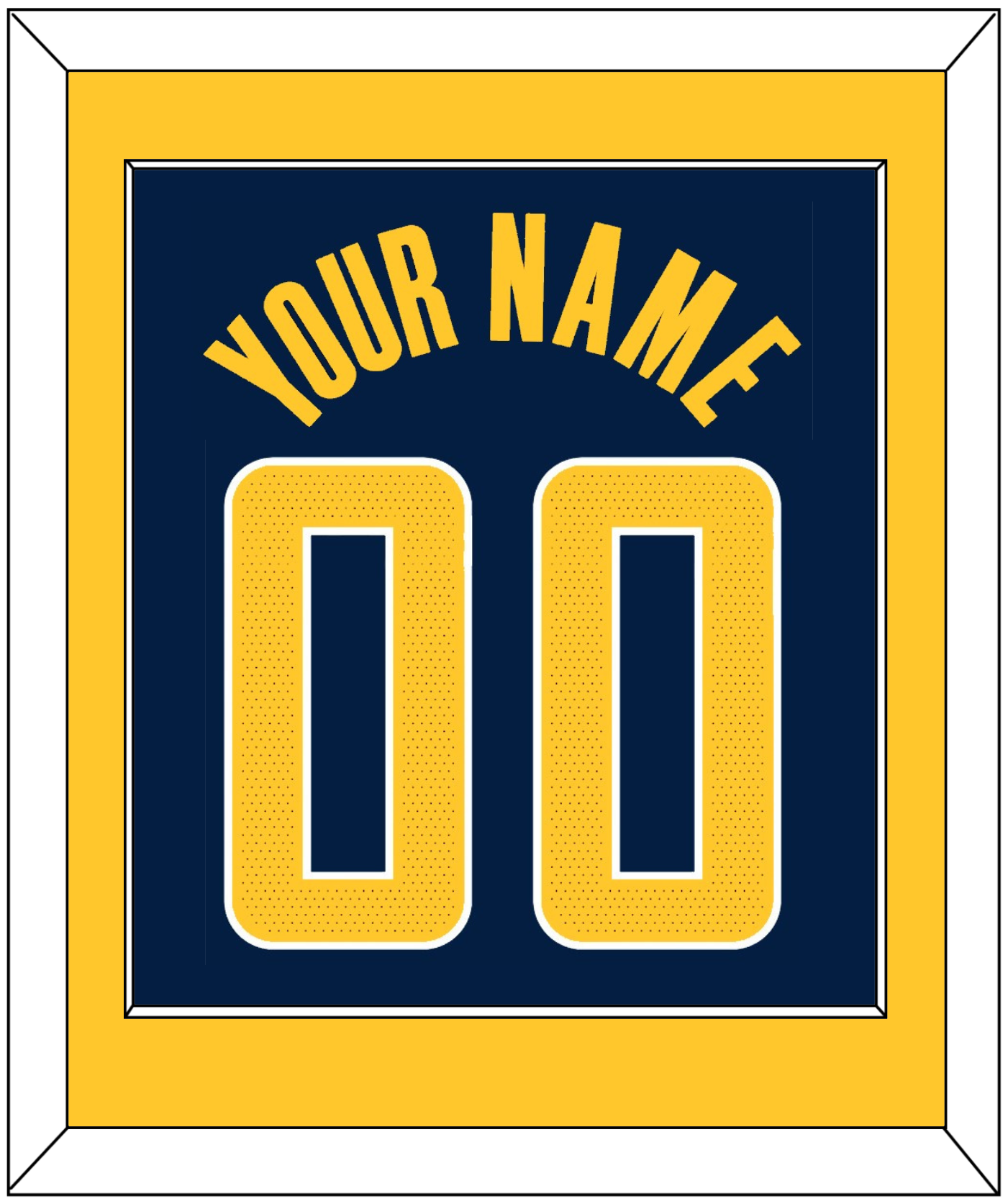 Indiana Name & Number - Navy Icon - Essential Tier 2