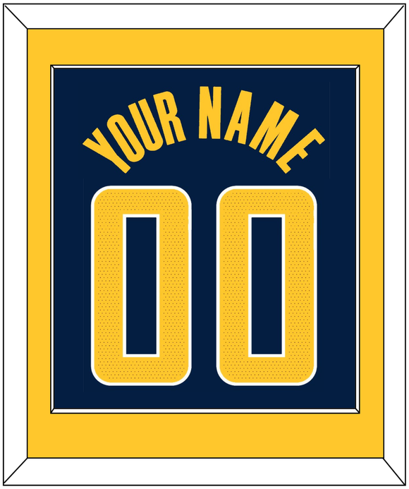Indiana Name & Number - Navy Icon - Single Mat 2
