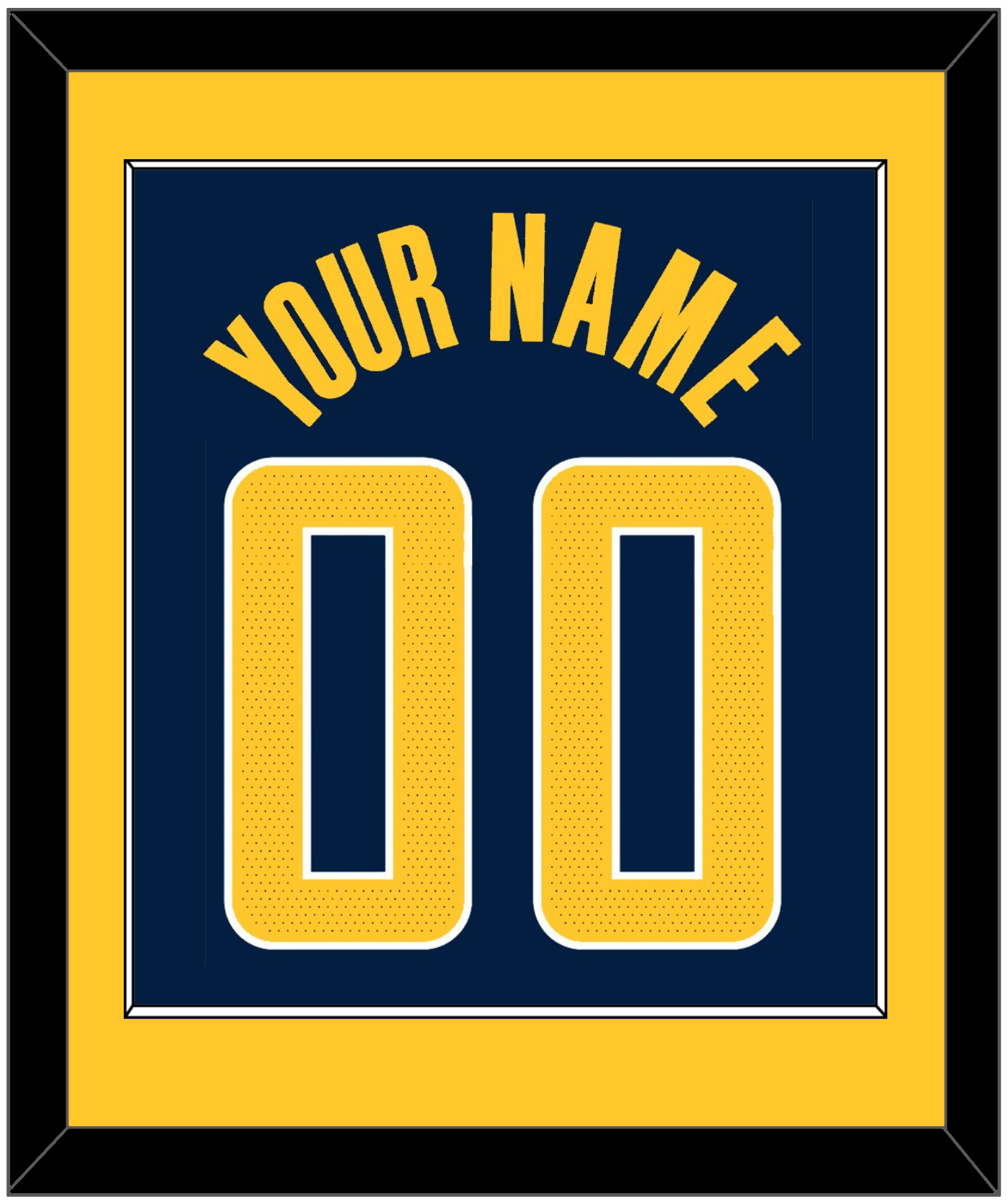 Indiana Name & Number - Navy Icon - Essential Tier 2