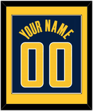 Indiana Name & Number - Navy Icon - Single Mat 2