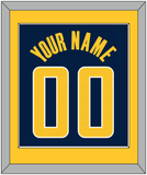 Indiana Name & Number - Navy Icon - Single Mat 2