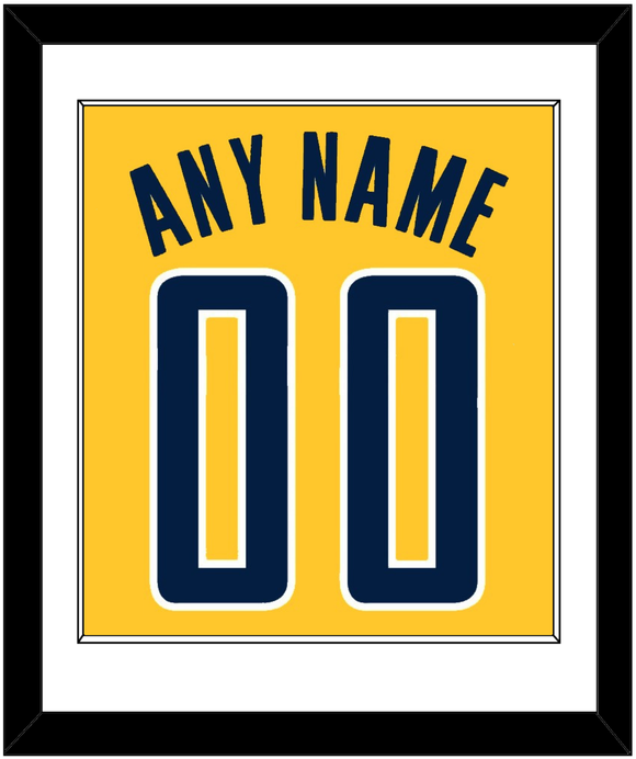 Indiana Name & Number - Gold Statement - Single Mat 1