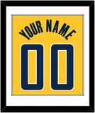 Indiana Name & Number - Gold Statement - Single Mat 1