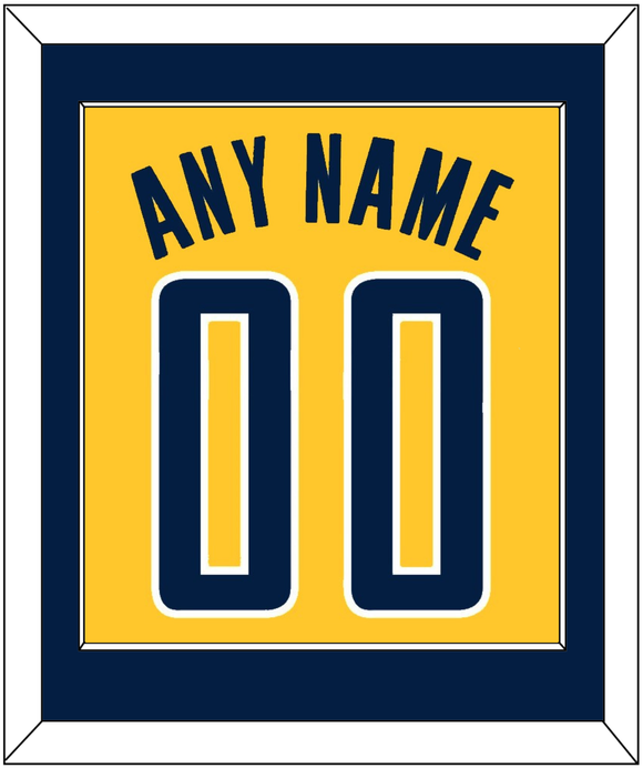 Indiana Name & Number - Gold Statement - Single Mat 2