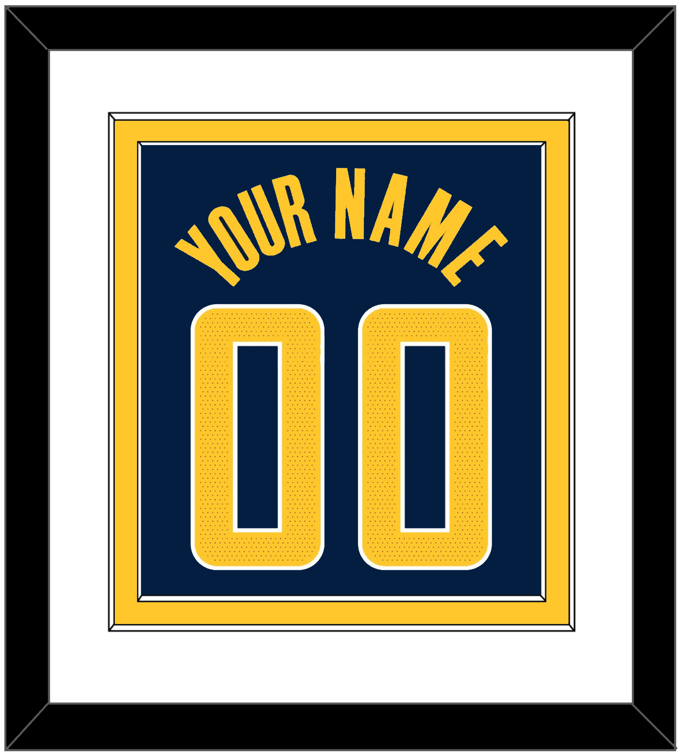 Indiana Name & Number - Navy Icon - Signature Tier 1