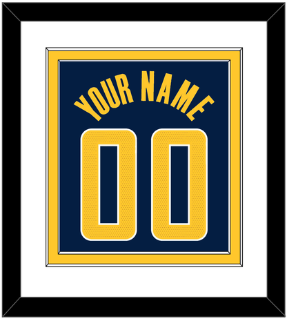 Indiana Name & Number - Navy Icon - Signature Tier 1