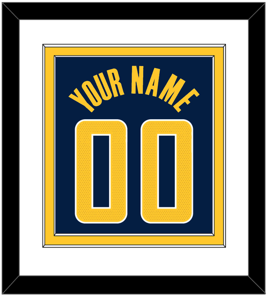 Indiana Name & Number - Navy Icon - Signature Tier 1