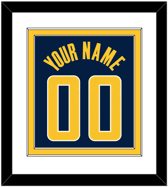 Indiana Name & Number - Navy Icon - Double Mat 1