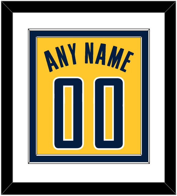 Indiana Name & Number - Gold Statement - Double Mat 1