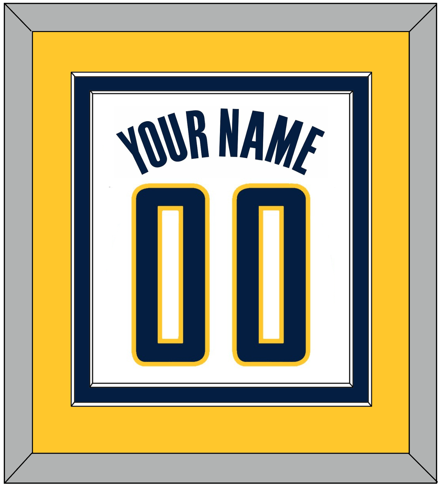 Indiana Name & Number - Home White (2006-2017) - Signature Tier 4