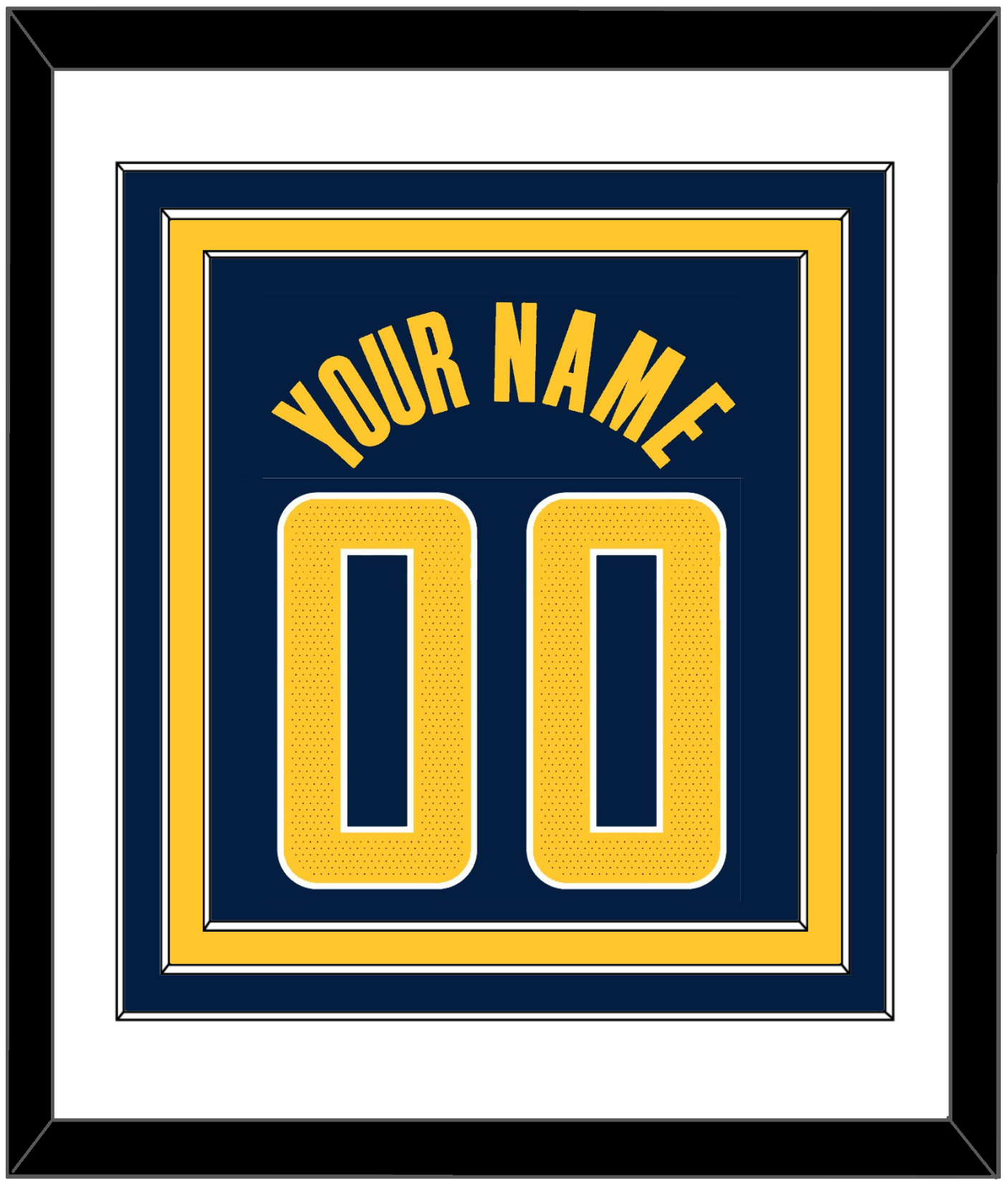 Indiana Name & Number - Navy Icon - Premier Tier 1