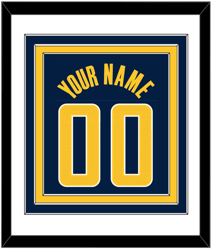 Indiana Name & Number - Navy Icon - Premier Tier 1