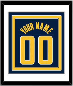 Indiana Name & Number - Navy Icon - Triple Mat 1