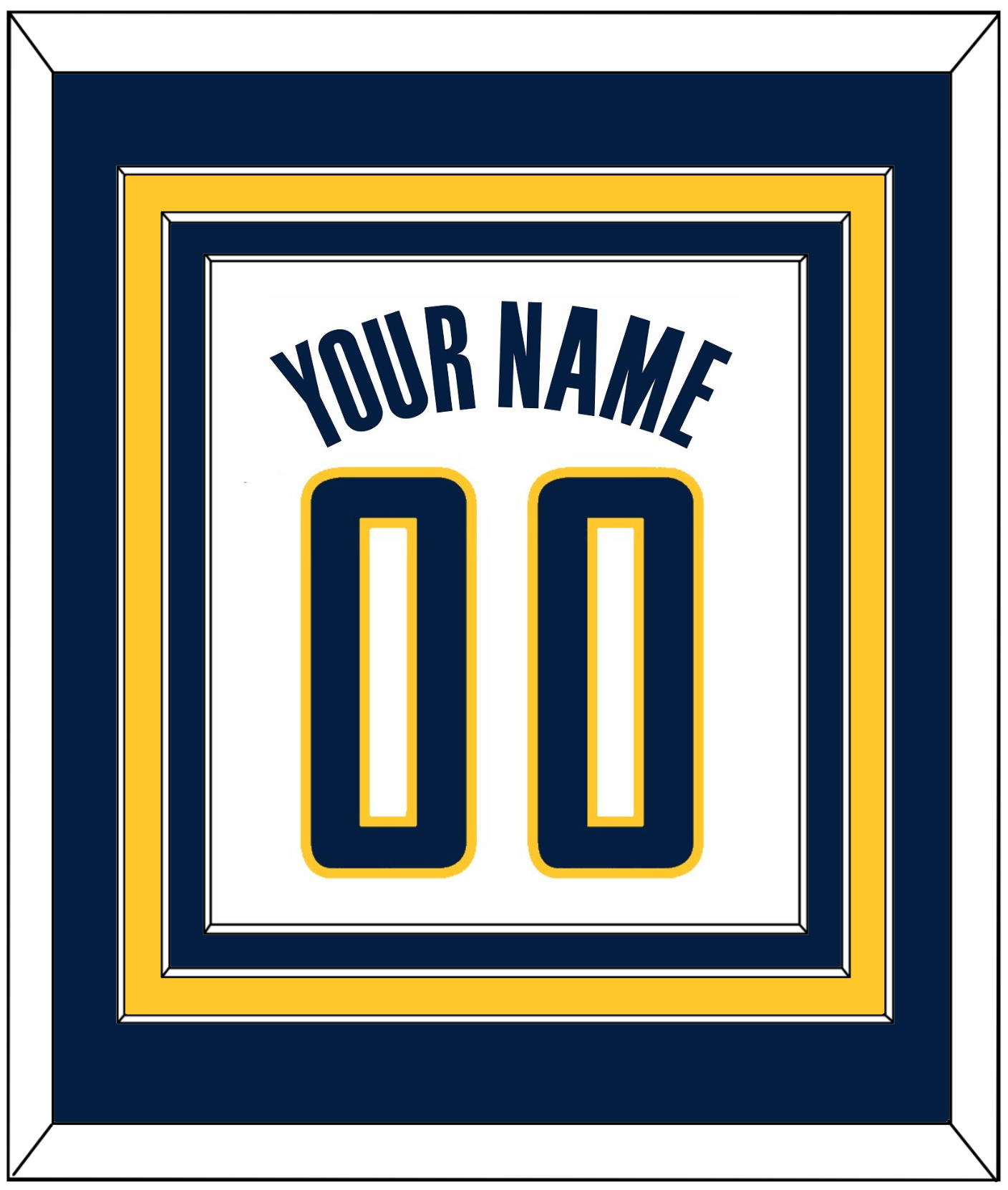 Indiana Name & Number - Home White (2006-2017) - Premier Tier 2