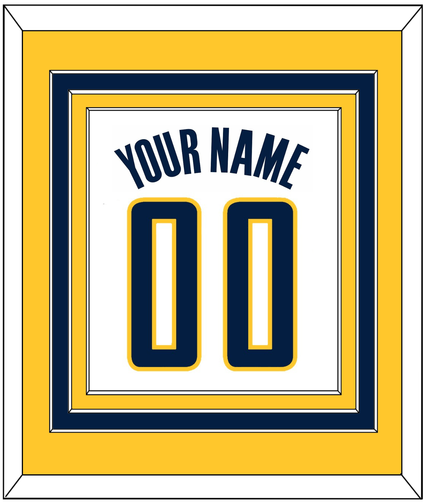 Indiana Name & Number - Home White (2006-2017) - Premier Tier 3
