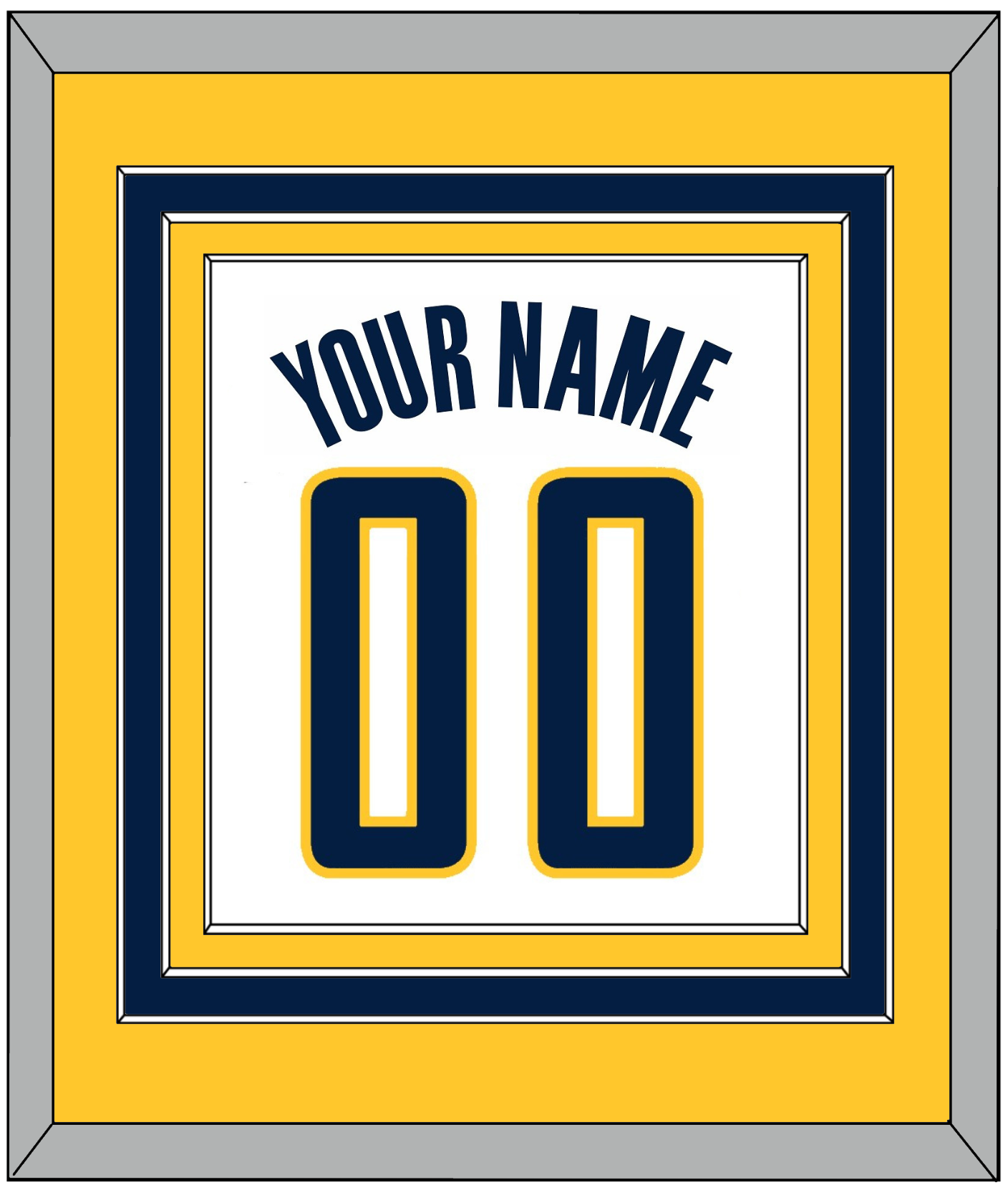 Indiana Name & Number - Home White (2006-2017) - Premier Tier 3