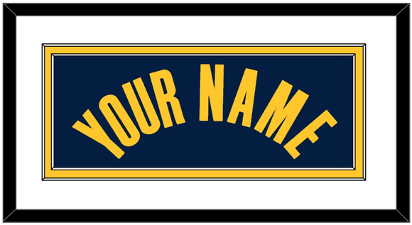 Indiana Name - Navy Icon - Double Mat 1