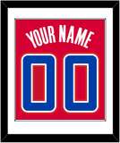 Los Angeles Name & Number - Road Red (2013-2015) - Single Mat 1