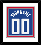 Los Angeles Name & Number - Blue Icon (2017-2024) - Double Mat 1