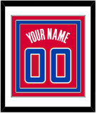 Los Angeles Name & Number - Road Red (2013-2015) - Triple Mat 1
