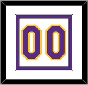 Los Angeles Number - Home White (2002-2018) - Double Mat 2