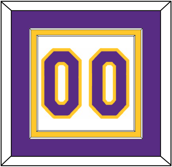 Los Angeles Number - Home White (2002-2018) - Double Mat 3