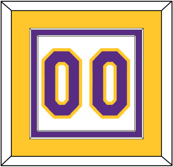 Los Angeles Number - Home White (2002-2018) - Double Mat 4