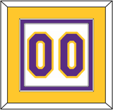 Los Angeles Number - Home White (2002-2018) - Double Mat 4