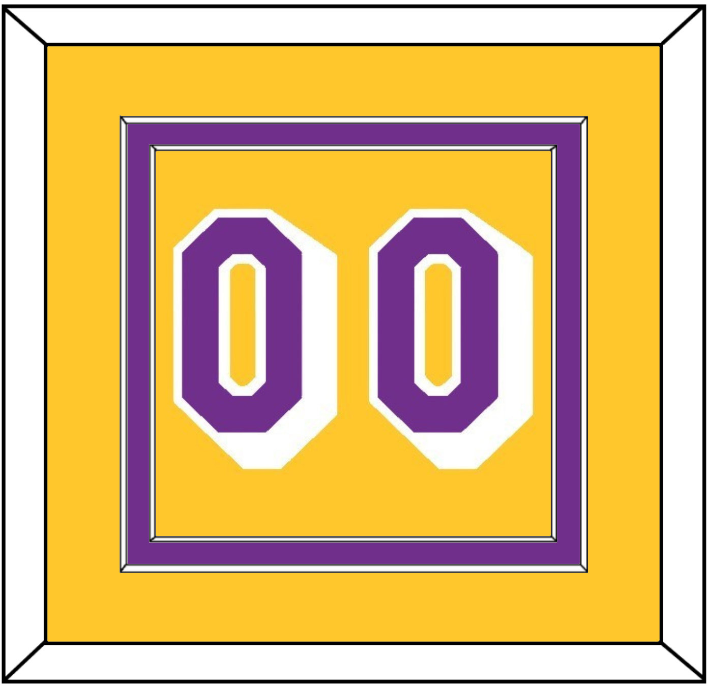Los Angeles Number - Home Yellow (1978-1997) - Signature Tier 2