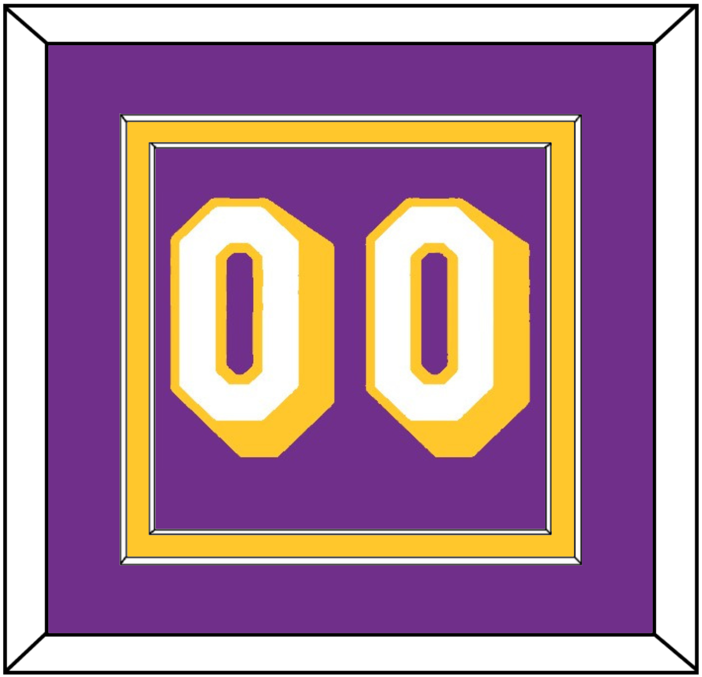 Los Angeles Number - Road Purple (1978-1997) - Signature Tier 2