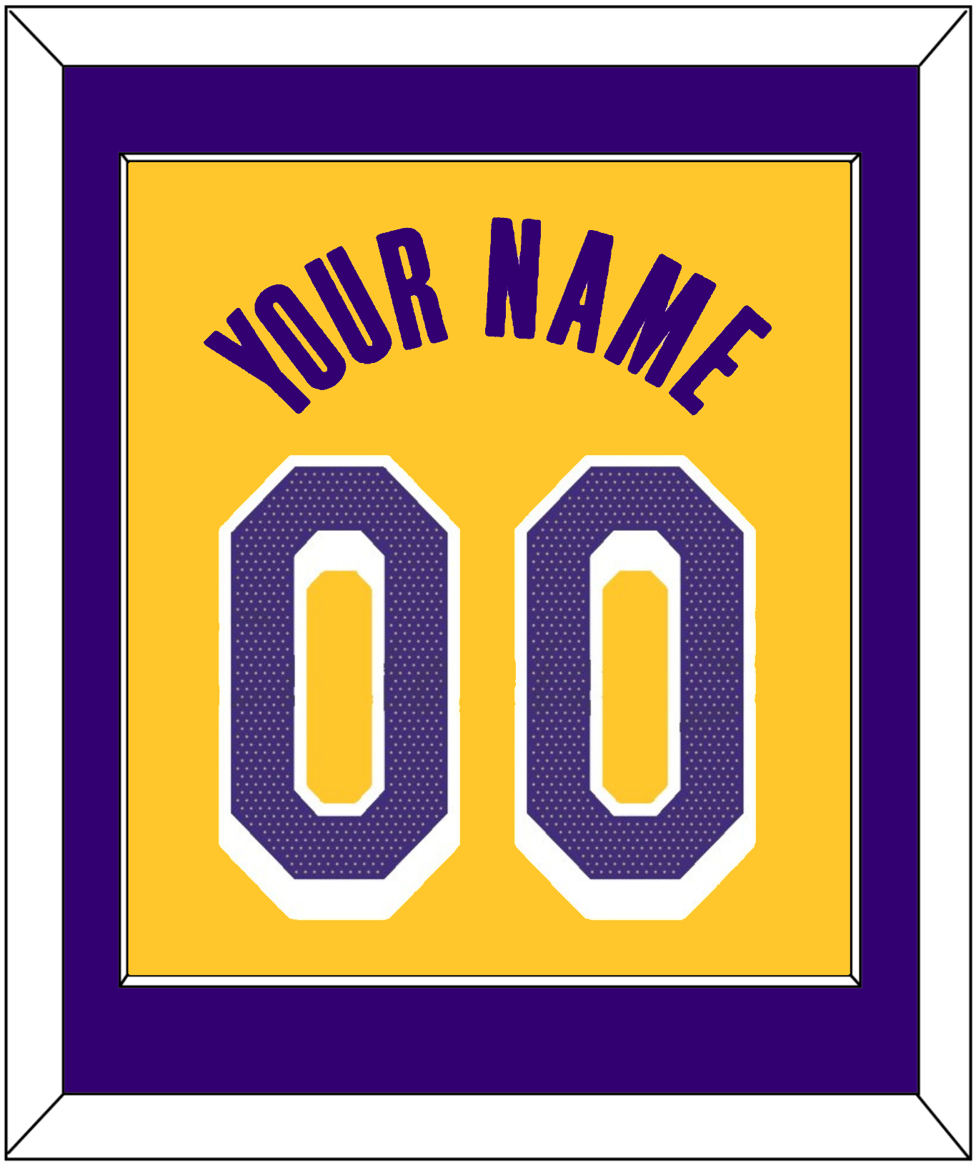Los Angeles Name & Number - Yellow Icon - Essential Tier 2