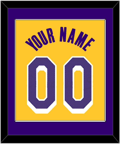 Los Angeles Name & Number - Yellow Icon - Essential Tier 2