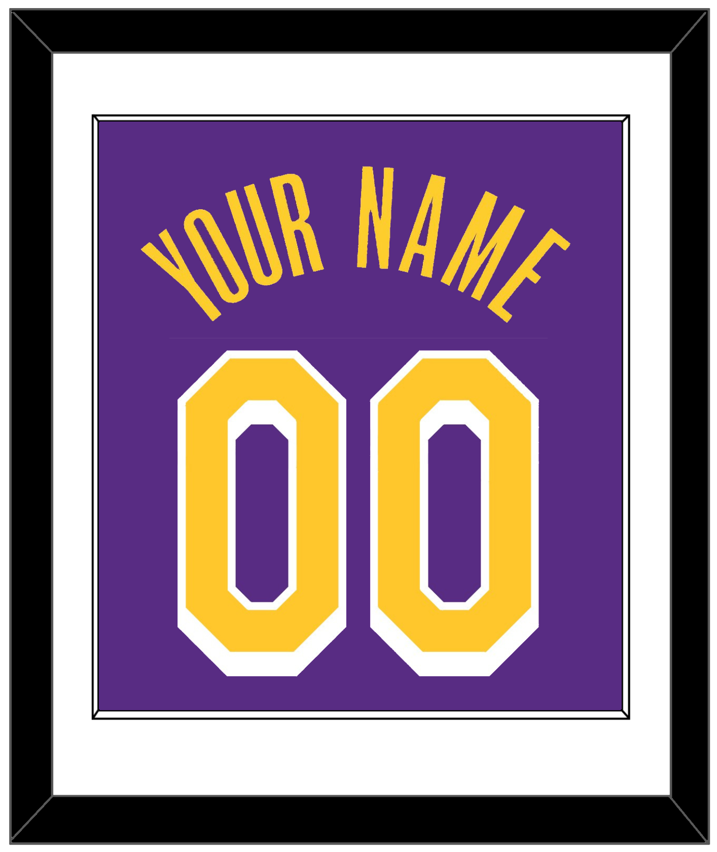 Los Angeles Name & Number - Purple Statement - Essential Tier 1