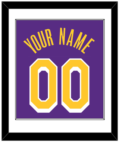 Los Angeles Name & Number - Purple Statement - Essential Tier 1